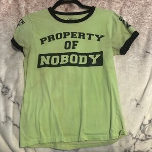 neon green shirt